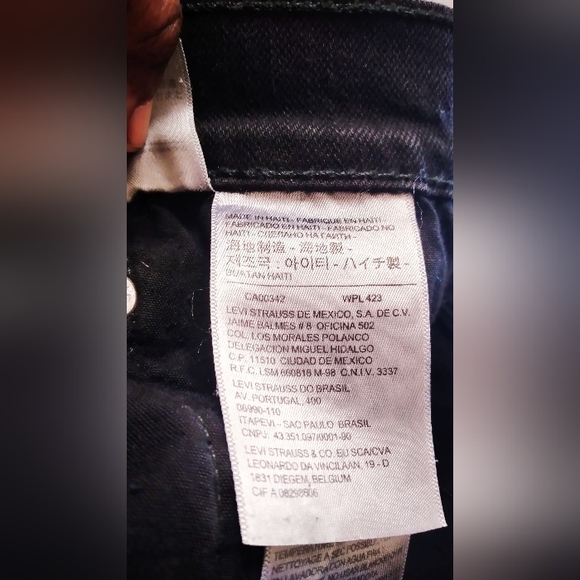 LEVI's Men's 502 Regular Taper Fit Jeans Black Size 36 x 32 - Picture 9 of 10